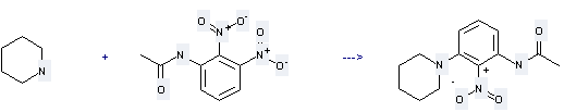 Acetamide,N-(2,3-dinitrophenyl)- can be used to produce N-(2-nitro-3-piperidin-1-yl-phenyl)-acetamide by heating